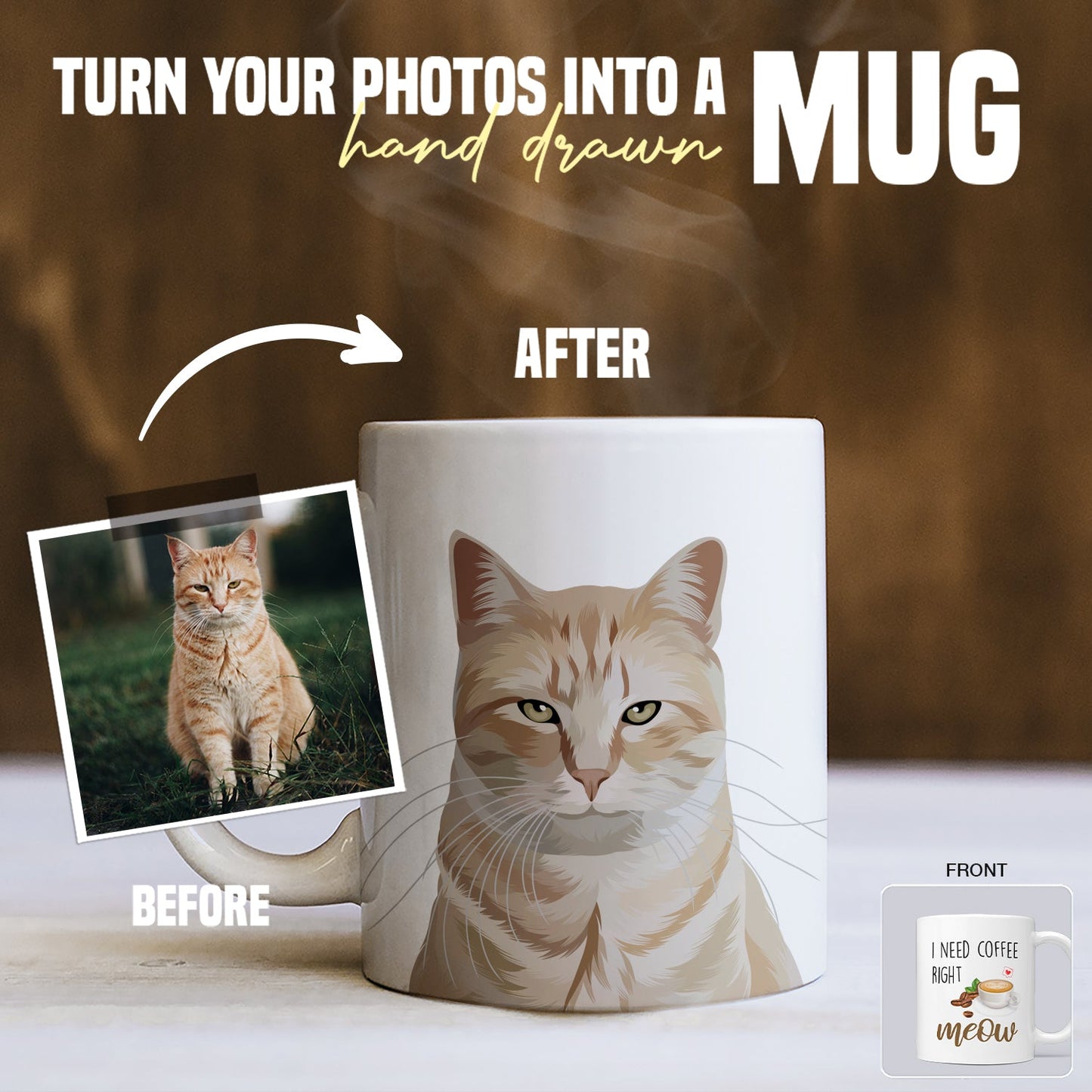 I Need Coffee Right Meow Mug Personalized