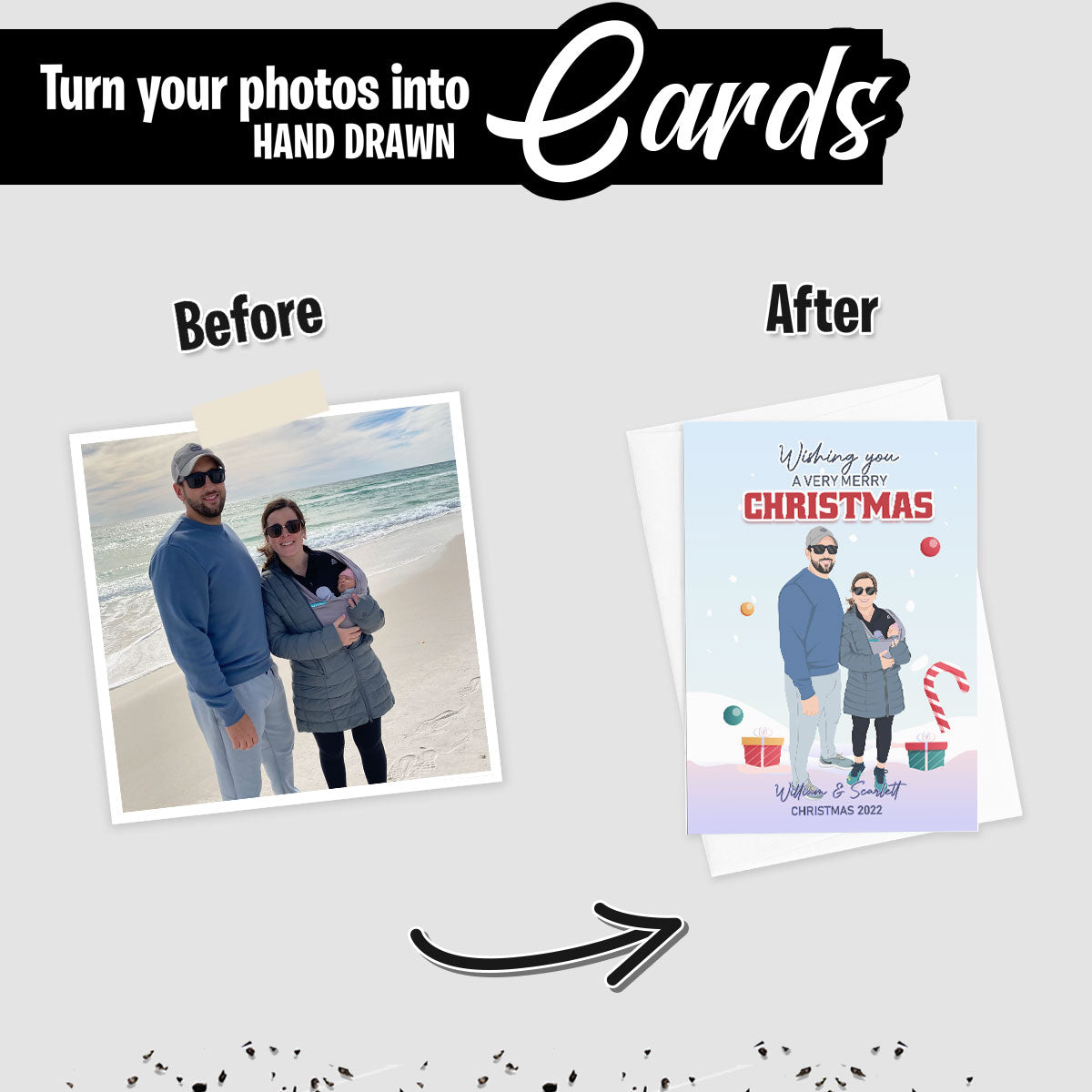 Personalized Family Christmas Card