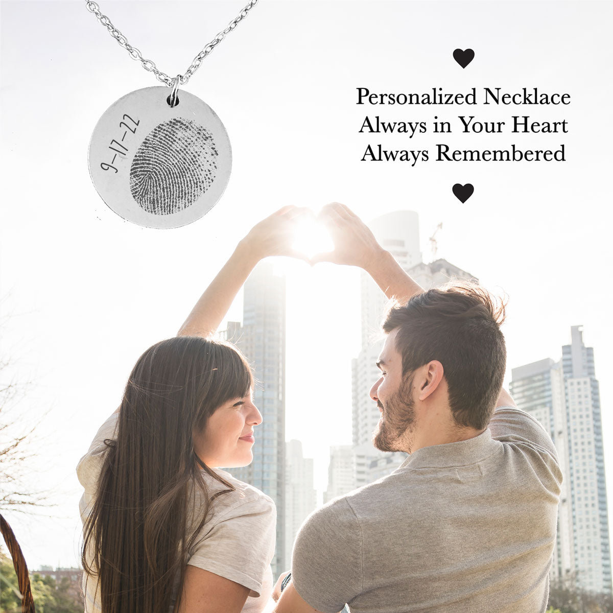 Personalized Fingerprint Necklace Gift