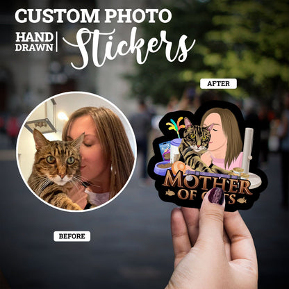 Personalized mother of cats Stickers