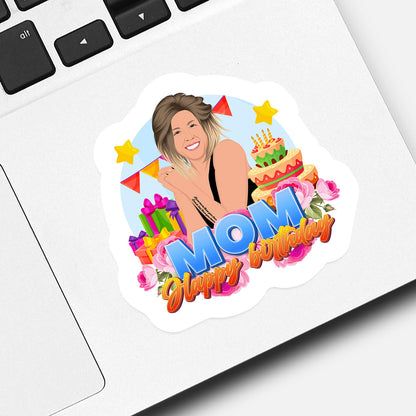 Mom Happy Birthday Sticker Personalized