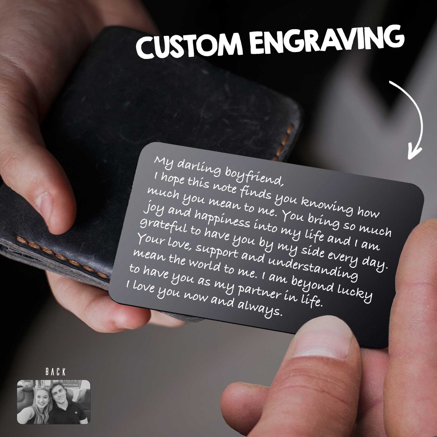 Personalized ENGRAVED Wallet Card