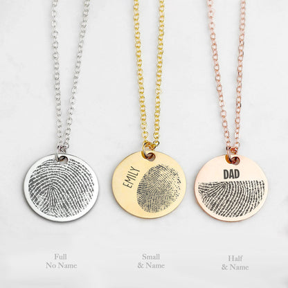 Personalized Fingerprint Necklace Gift