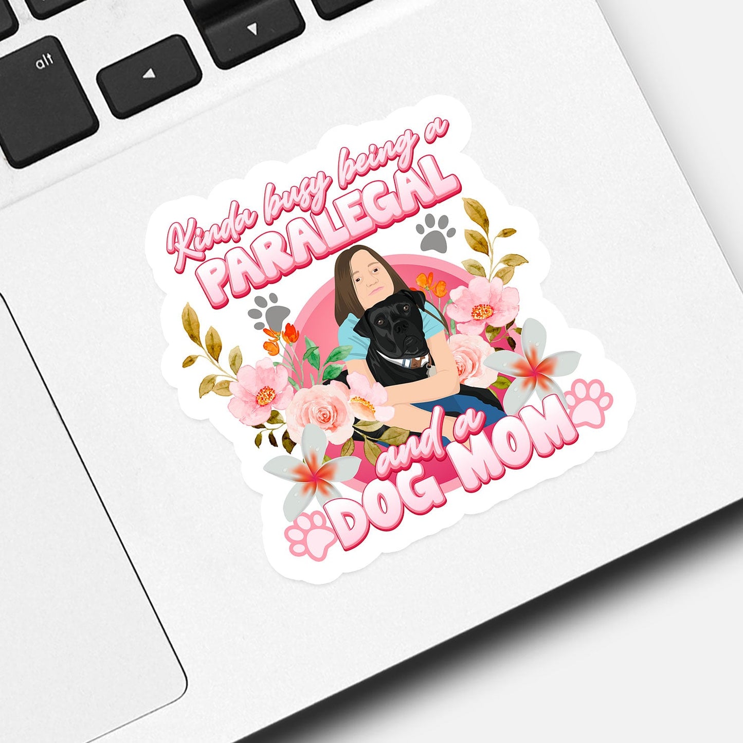 Personalized Paralegal and Dog Mom Stickers