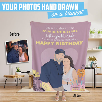 Personalized Photo Blanket for Birthday