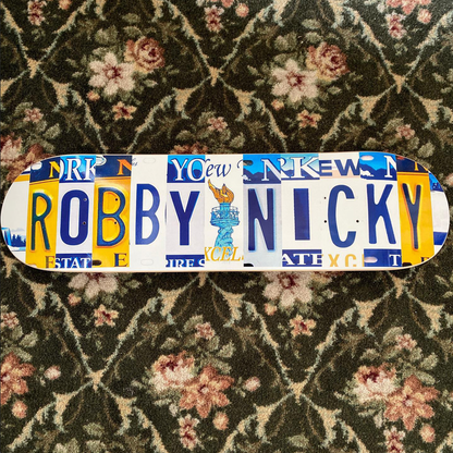 Custom License Plate Skateboard