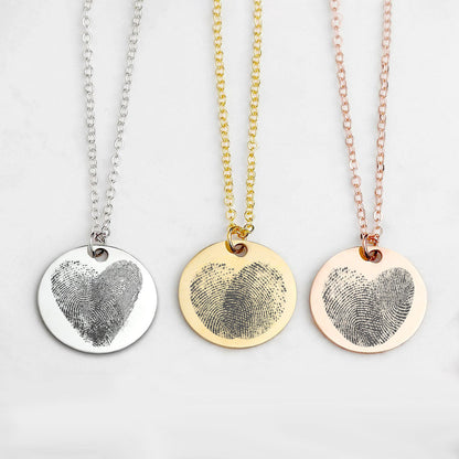 Custom Double Fingerprint Necklace