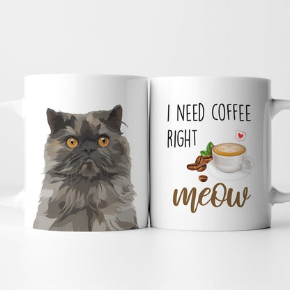 I Need Coffee Right Meow Mug Personalized