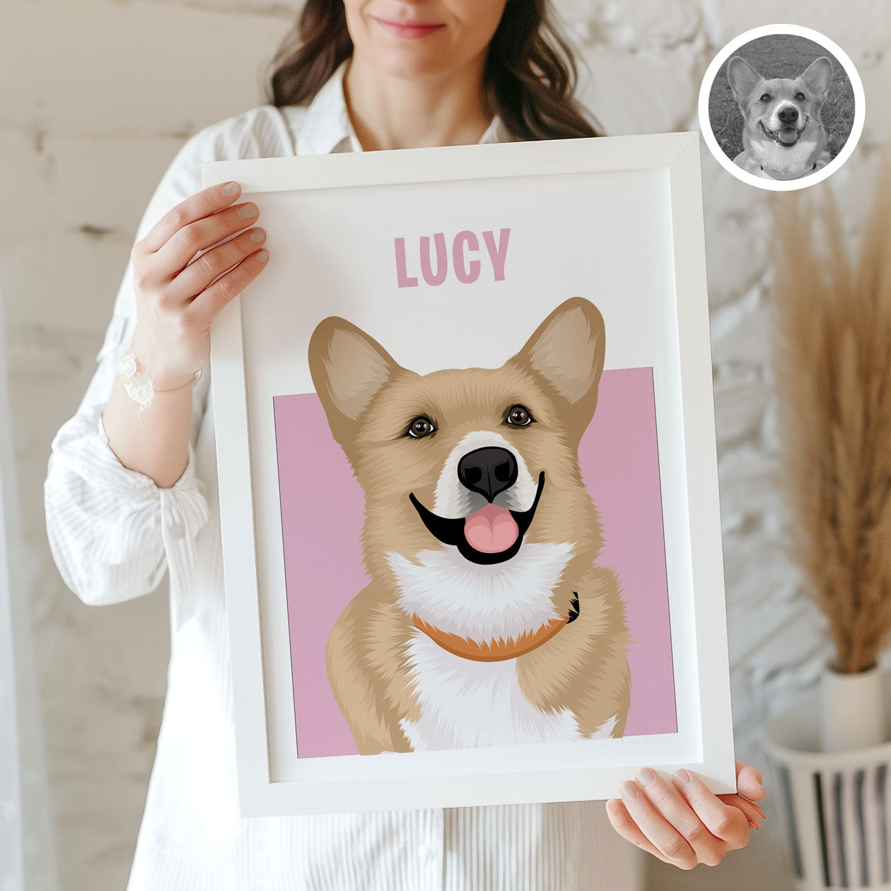 Custom Colored Pet Portrait