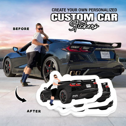 Custom Car Stickers - Photo Drawing