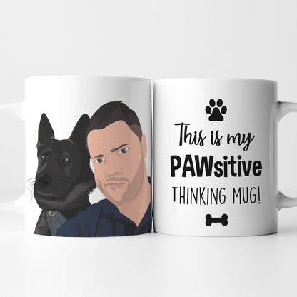 Personalized Pawsitive Dog Photo Mug