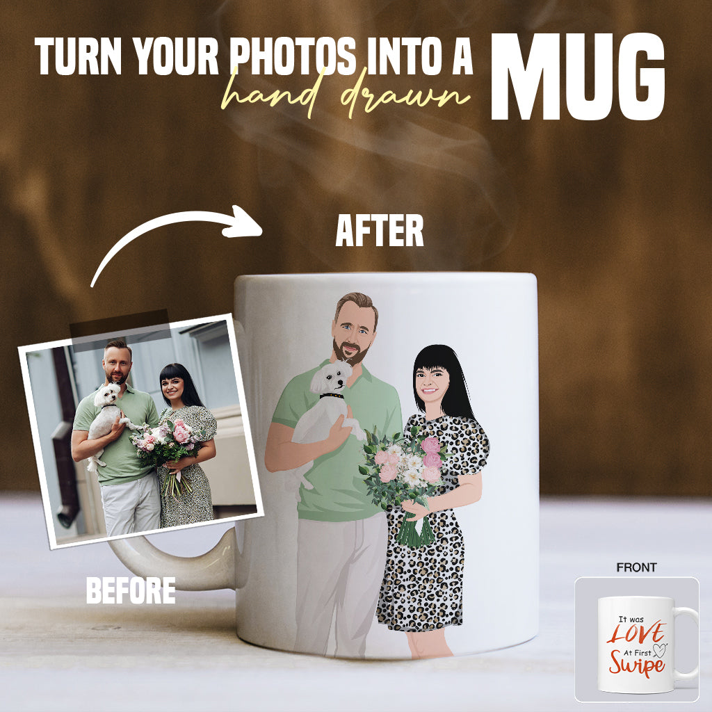 Love At First Swipe Mug Personalized