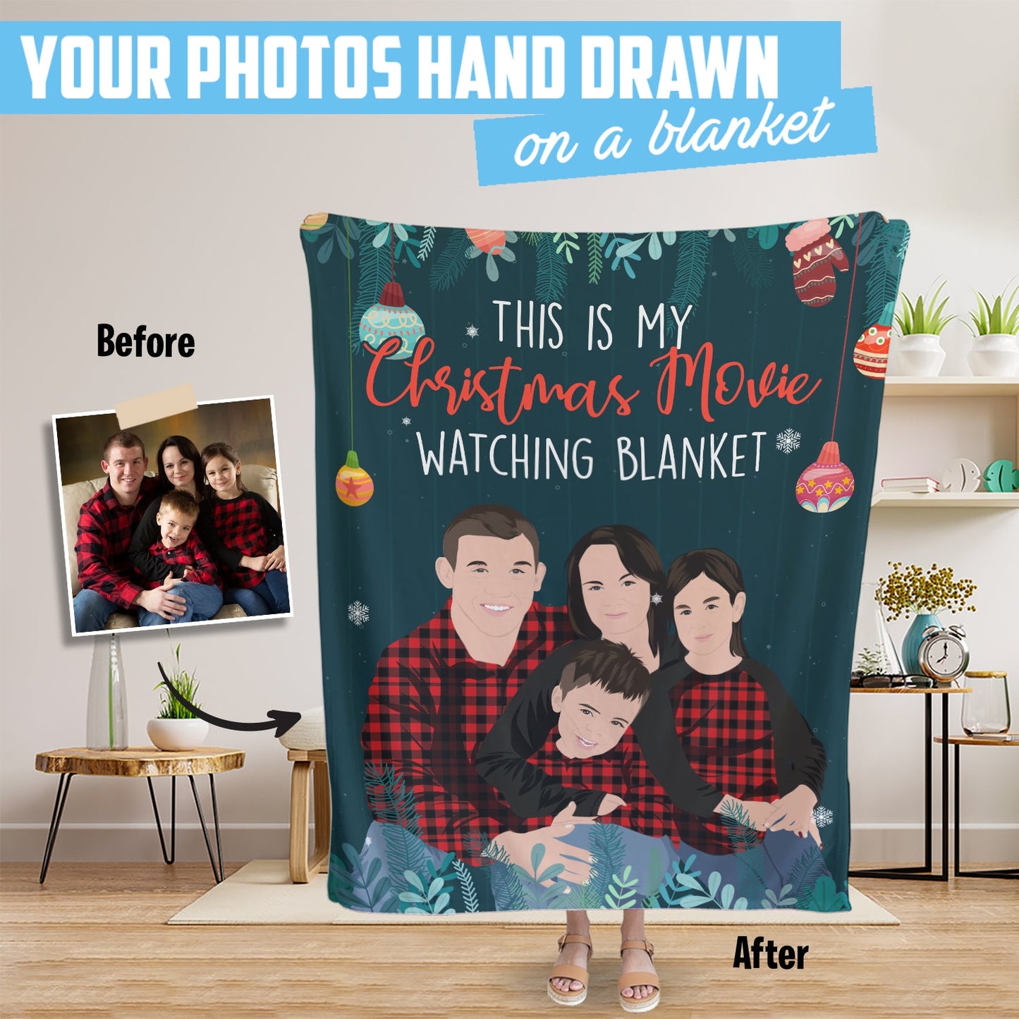 This is My Christmas Movie Watching Blanket Personalized