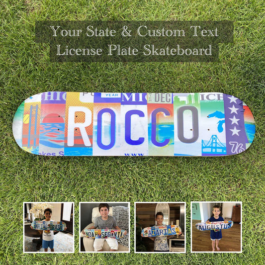 Custom License Plate Skateboard