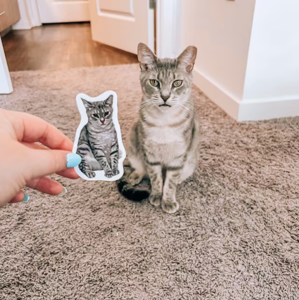 Custom Cat Portrait Stickers