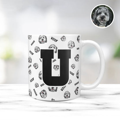 Custom Pet Monogram Face Mug