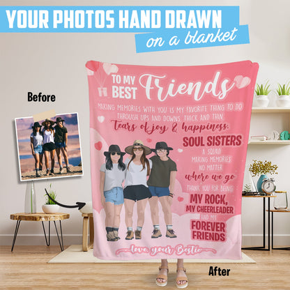 To My Best Friend Blanket Personalized