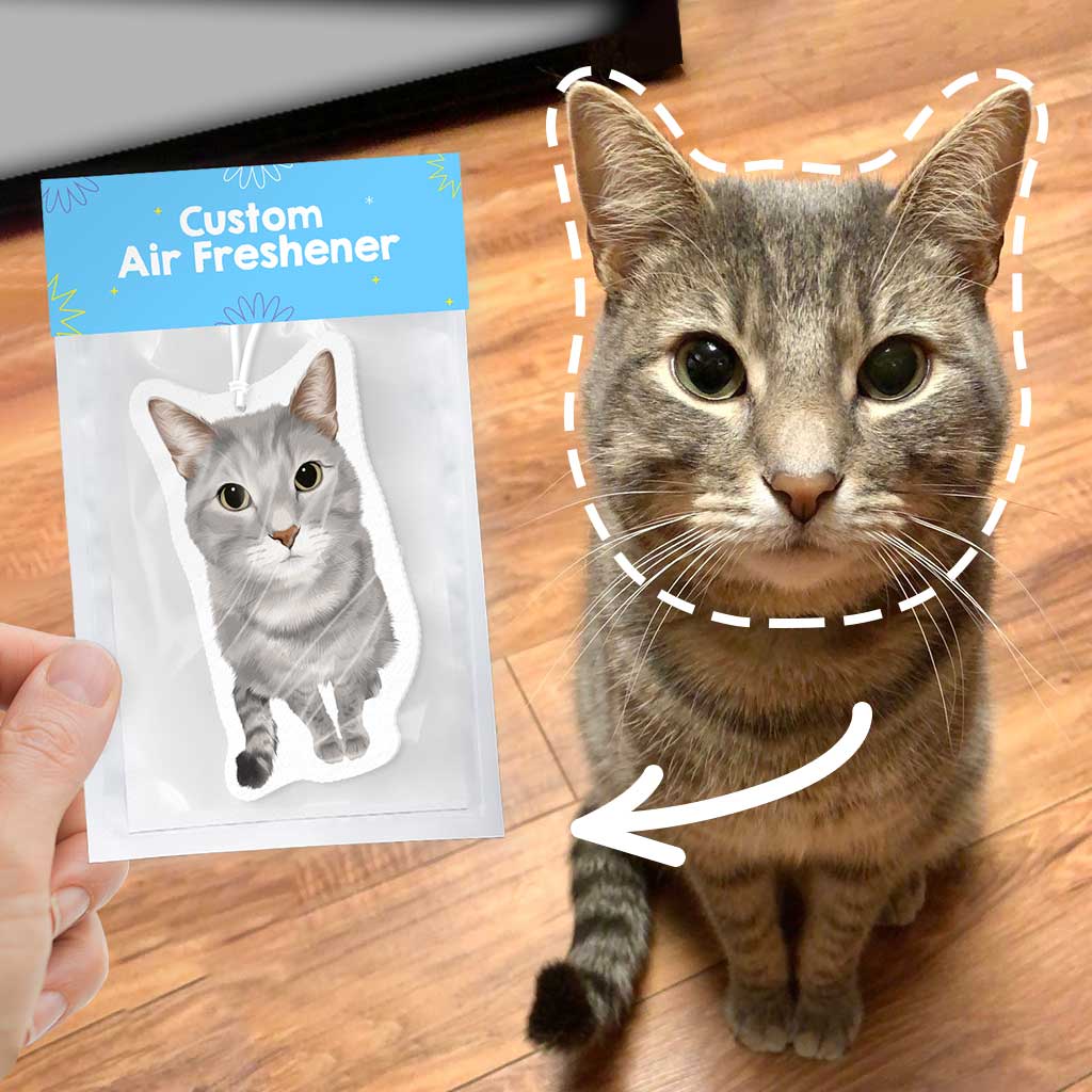 Personalized Cat Portrait Air Freshener